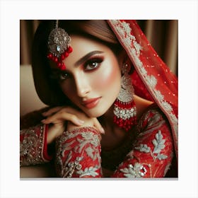 Pakistani bride Canvas Print