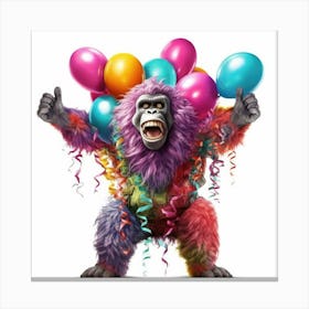 Birthday Gorilla 1 Canvas Print