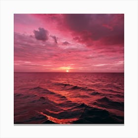 Sunset Over The Ocean 3 Canvas Print