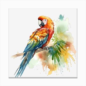 Watercolor Parrot Stampe su tela