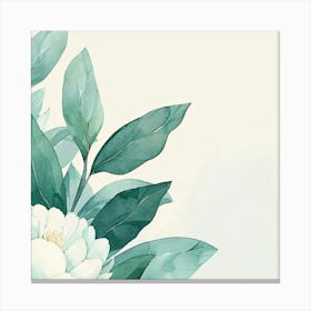 Watercolor Peony Canvas Print