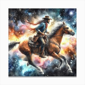 Cowboy In Space Canvas Print