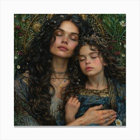 Mother And Daughter 1 Canvas Print