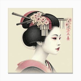 Japan Geisha Visual 55 Canvas Print