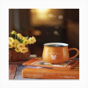 Coffee And Books Canvas Print