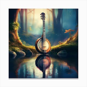 Banjo In The Forest Canvas Print