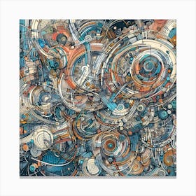 Abstract , scribble Canvas Print