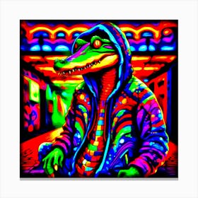 Psychedelic Croc Canvas Print