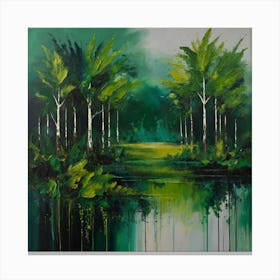 Default Original Landscape Plants Oil Painting 16 Canvas Print