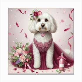 Wedding Dog 1 Canvas Print