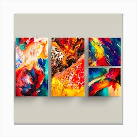 Abstract Set, Free Spirit: Vibrant Psychedelic Background Delight Canvas Print