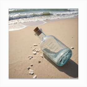 Message In A Bottle Canvas Print