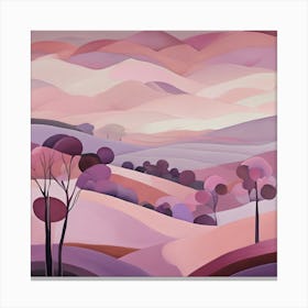 Pink Landscape 3 Canvas Print