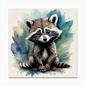 Racoon Baby Canvas Print