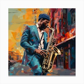 Saxophone Player 18 Canvas Print