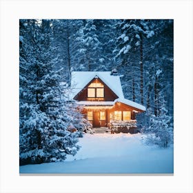 Firefly Magical Christmas House At The Snowy Forest Edge 71974 Canvas Print