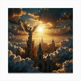 Angel In The Clouds Canvas Print