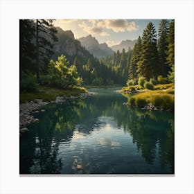 Sunrise In The Mountains 54 Canvas Print