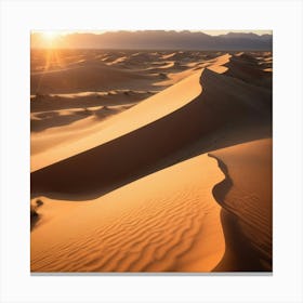 Sahara Desert At Sunset paintings art print Canvas Print