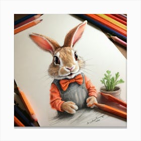 Bunny Drawing 3 Canvas Print