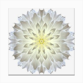 Giant Dahlia Flower Mandala With Inspirational Haiku Canvas Print