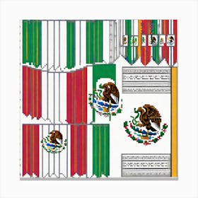 Flag Of Mexico 3 Canvas Print