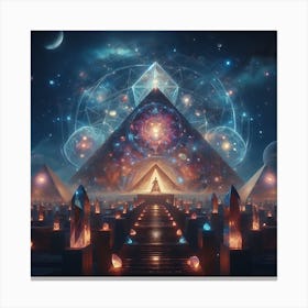 Pyramids And Crystals Canvas Print