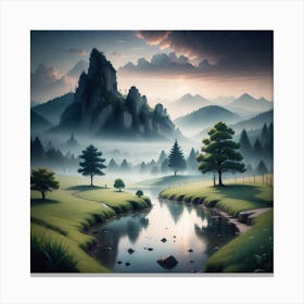 Landscape Painting 67 Canvas Print