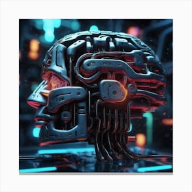 Cyborg Head 33 Canvas Print