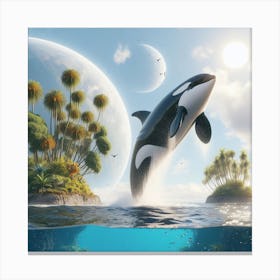 Sci-fi orca Canvas Print