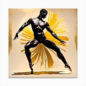 Dancer In Gold 1 Canvas Print
