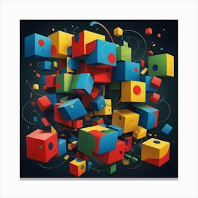 Abstract Cubes 1 Canvas Print