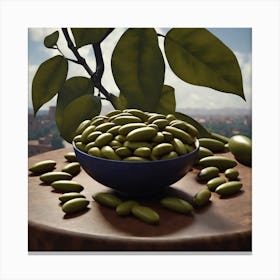 Olives In A Bowl Canvas Print