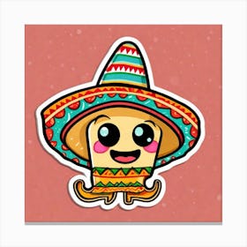 Mexican Sticker 7 Canvas Print