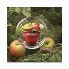 Apple In A Glass 1 Canvas Print