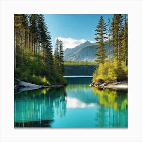 Lake In Switzerland Canvas Print