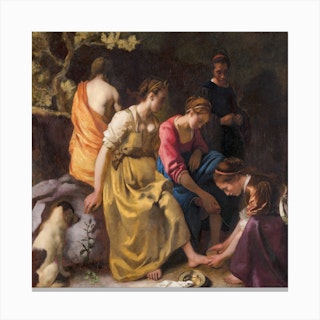 Diana And Her Nymphs, Johannes Vermeer Canvas Print