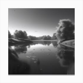 Black And White Painting 5 Canvas Print