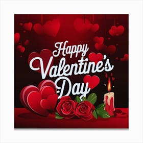 Happy Valentine'S Day Canvas Print