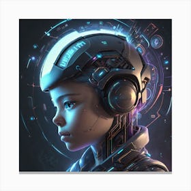 Futuristic Girl 1 Canvas Print