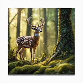 Deer In The Forest 87 Canvas Print