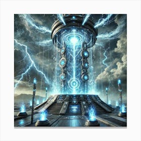 Stormwall Tower Energy Fields Canvas Print