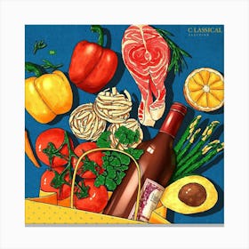 Classic Italian Food Canvas Print