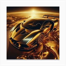 Golden Lamborghini 33 Canvas Print