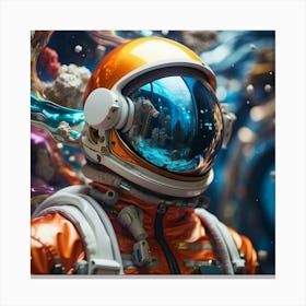 Astronaut In Space 1 Canvas Print