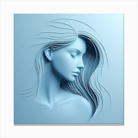 Silhouette a woman 2 Canvas Print