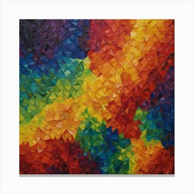 Default The Painting Features A Vibrant Array Of Intermingling 1 Canvas Print