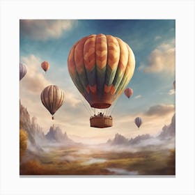 Hot Air Balloons In The Sky Canvas Print