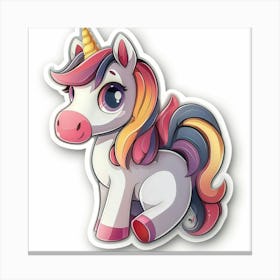 Unicorn Sticker 51 Canvas Print