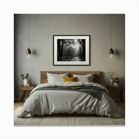 Black And White Forest Canvas Print